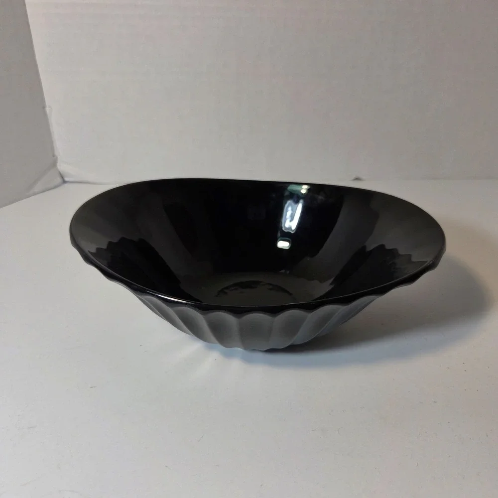 SASAKI  DYNASTY BLACK GLOSSY SERVING SOUP BOWL #17062